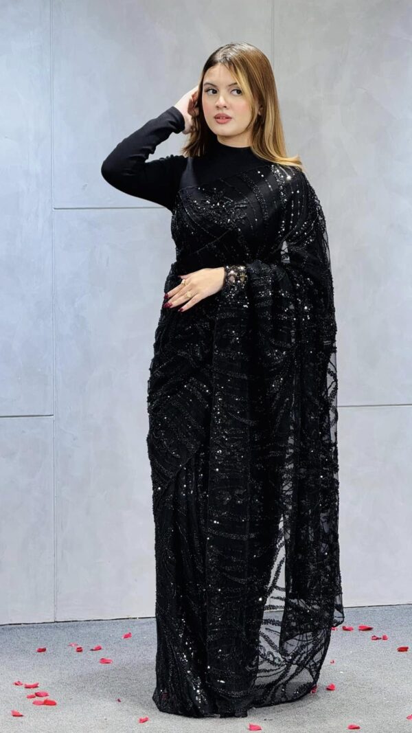 Black Saree #247 - Image 3