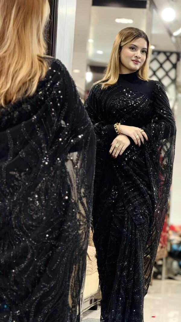Black Saree #247 - Image 4
