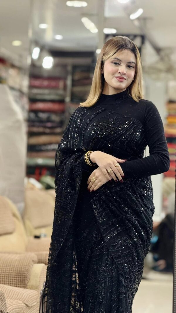 Black Saree #247 - Image 5