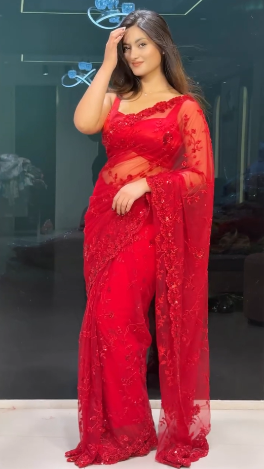 Red saree #249 - Image 2