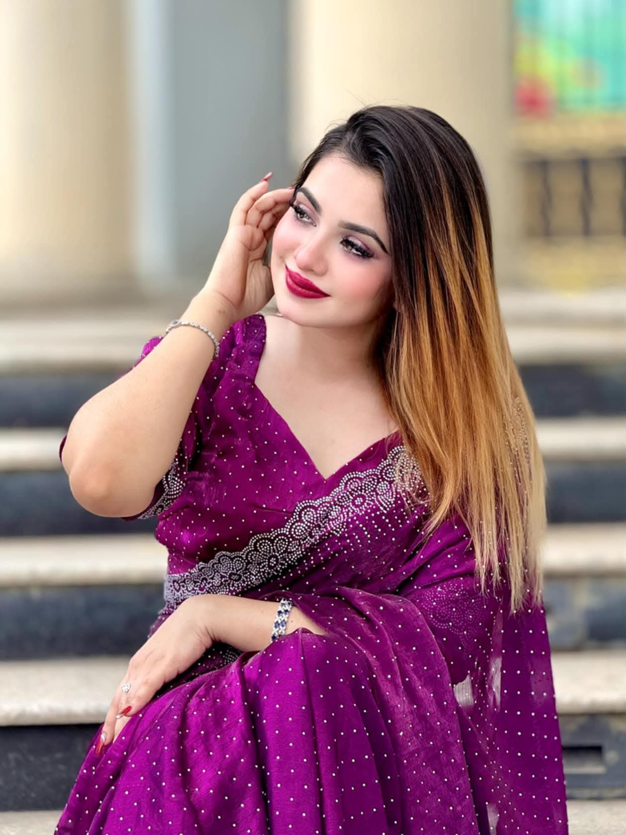 stone saree #401 - Image 4